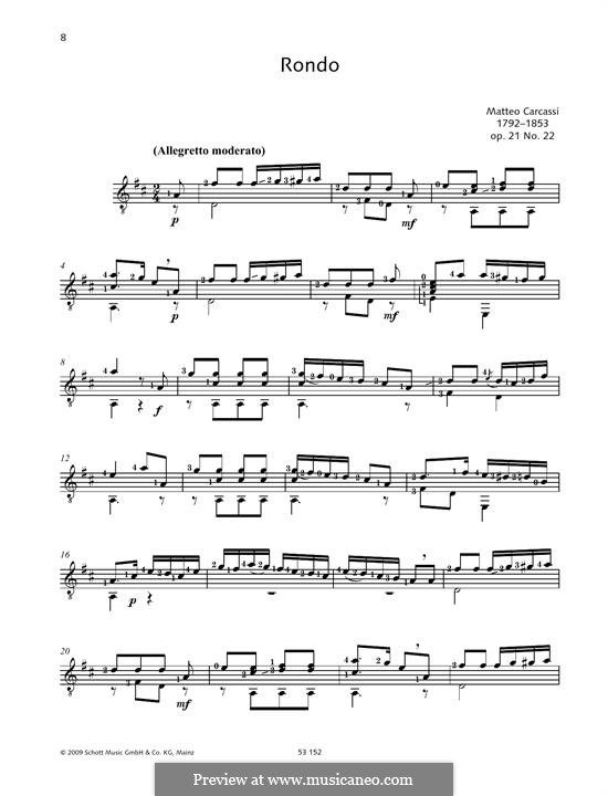 Les Récréations des Commençantes, Op.21: No.22 Rondo by Matteo Carcassi