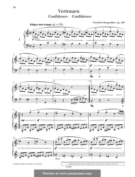 Etüde Nr.1: Für Klavier by Johann Friedrich Burgmüller