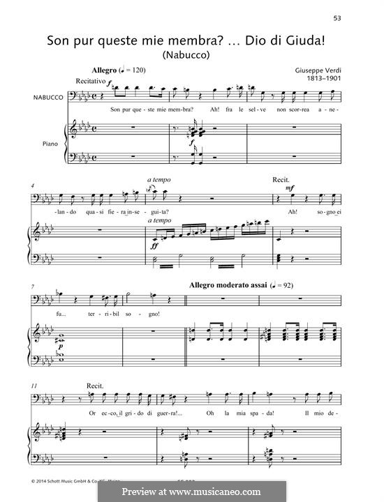 Dio di giuda: Für Stimmen und Klavier by Giuseppe Verdi