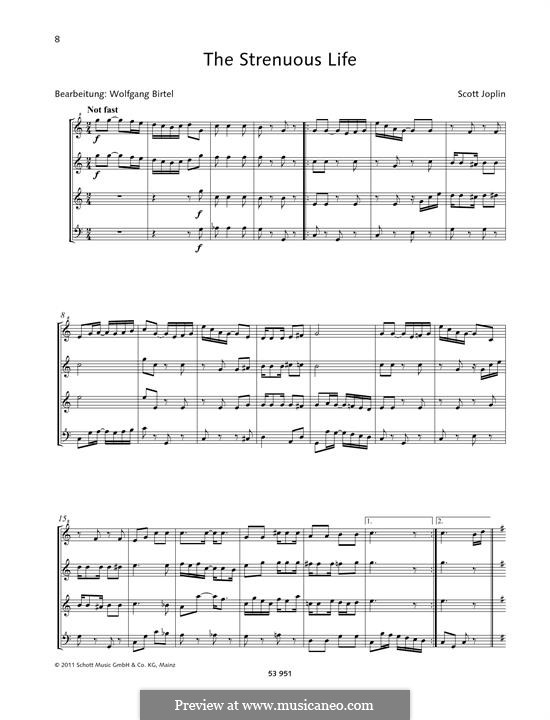 The Strenuous Life: Für Klavier by Scott Joplin