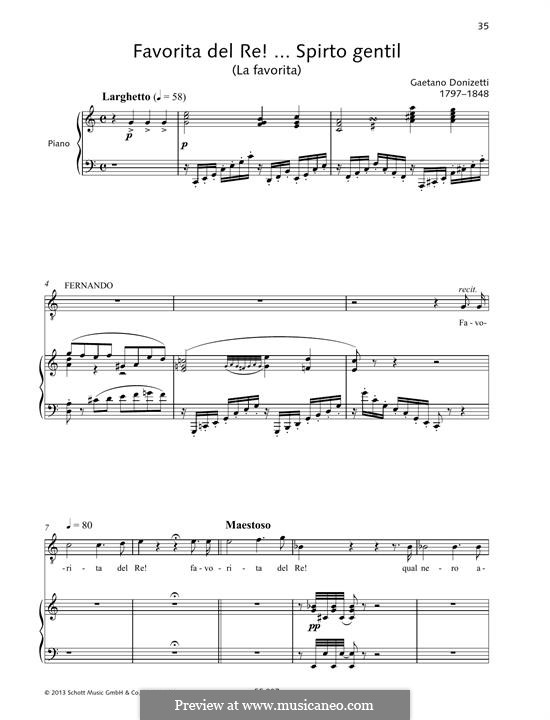 Die Favoritin : Spirto gentil by Gaetano Donizetti