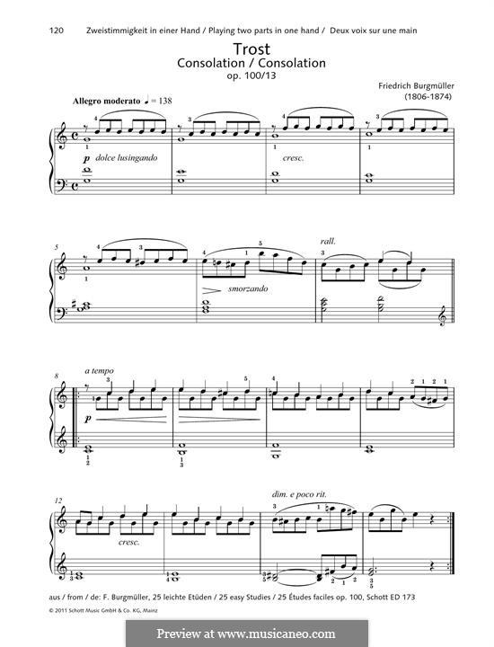 Nr.13 Trost: Für Klavier by Johann Friedrich Burgmüller