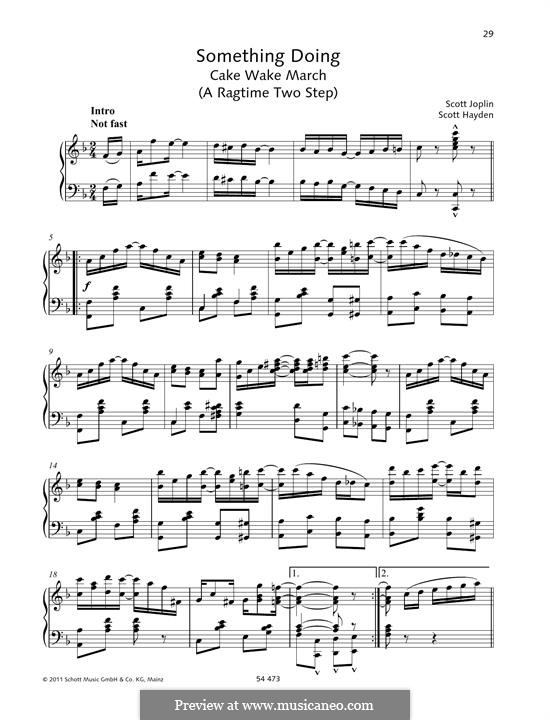 Something Doing: Für Klavier by Scott Joplin, Scott Hayden