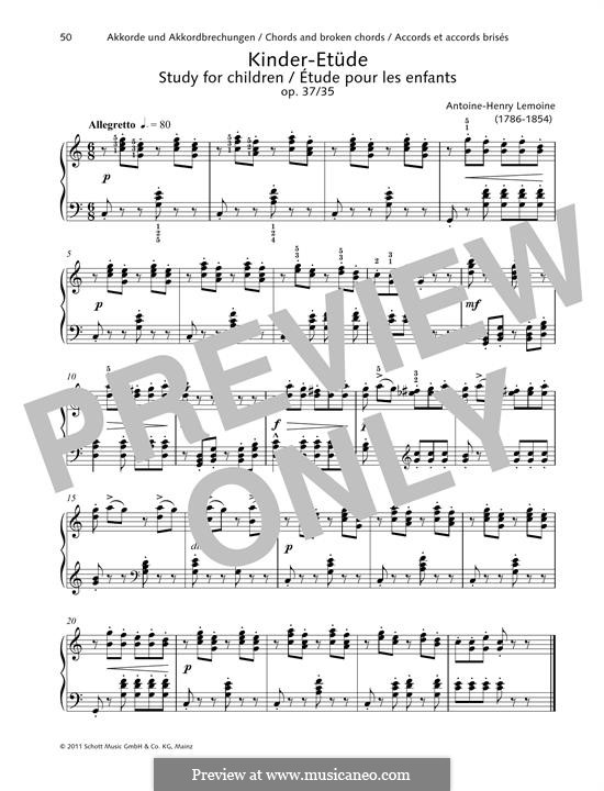Etüden, Op.37: No.35 Study for children by Henry Lemoine