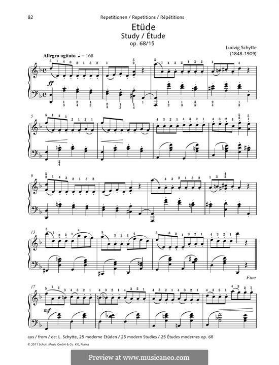 25 modern studies, Op.68: Study No.15 by Ludvig Schytte