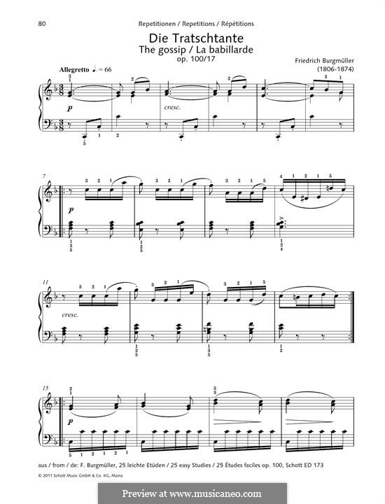 Nr.17 Plappermäulchen: Für Klavier by Johann Friedrich Burgmüller