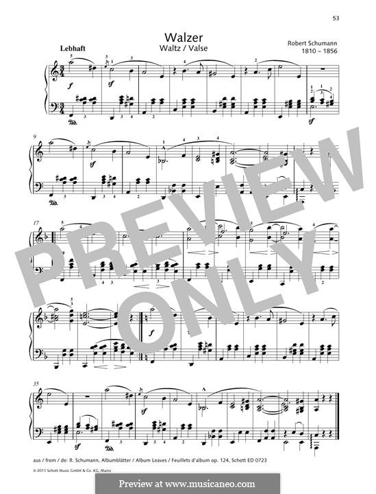 Albumblätter, Op.124: No.4 Waltz by Robert Schumann