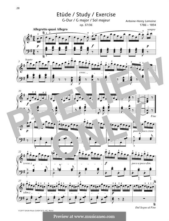 Etüden, Op.37: No.36 Study in G major by Henry Lemoine