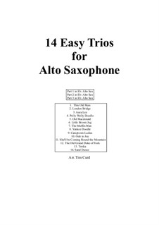 14 Easy Trios: Für Saxophon by folklore