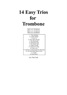 14 Easy Trios: For trombone by folklore