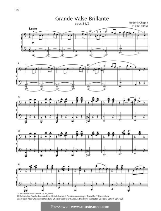 Grosser brillanter Walzer in Es-Dur, Op.18: Für Klavier by Frédéric Chopin