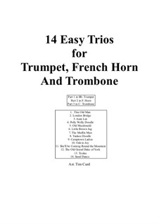 14 Easy Trios: For trumpet, french horn and trombone by folklore