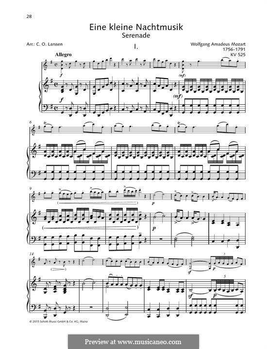 Allegro: Für Violine und Klavier by Wolfgang Amadeus Mozart