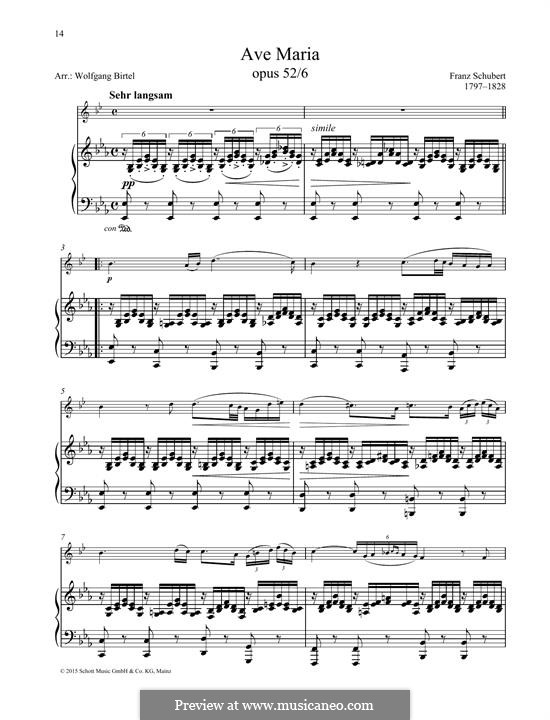 Two instruments version (printable scores): For any instrument and piano by Franz Schubert