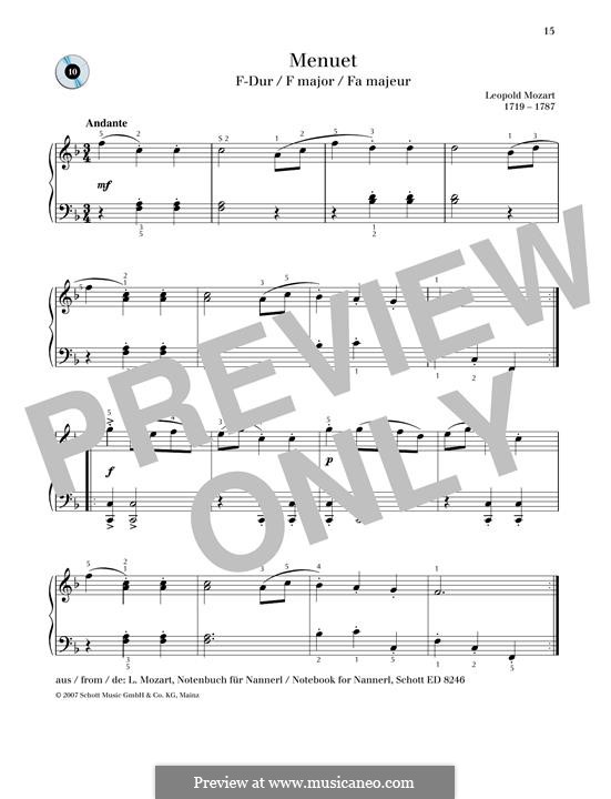 Minuet in F Major: Minuet in F Major by Leopold Mozart