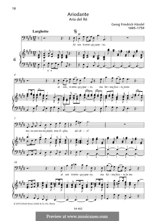 Al sen ti stringo e parto: Al sen ti stringo e parto by Georg Friedrich Händel