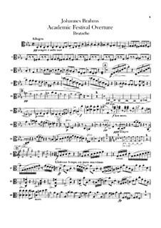 Akademische Festouvertüre, Op.80: Violastimme by Johannes Brahms