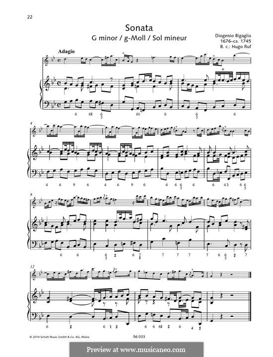 Sonata in G minor: Sonata in G minor by Diogenio Bigaglia