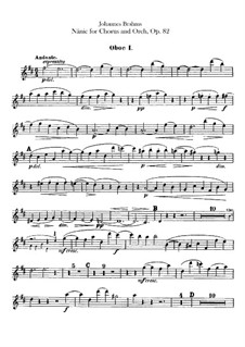 Nänie, Op.82: Oboenstimmen by Johannes Brahms