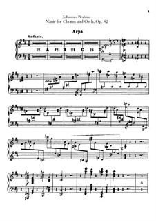 Nänie, Op.82: Harfenstimme by Johannes Brahms