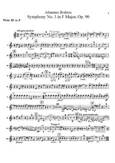 Vollständiger Satz: Hörnerstimmen III, IV by Johannes Brahms