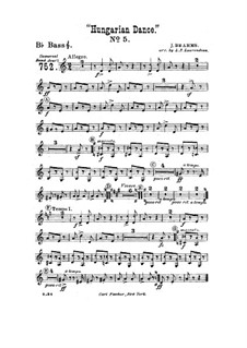 Tanz Nr.5 in fis-Moll: Für Blasorchester – Tubastimmen in B by Johannes Brahms