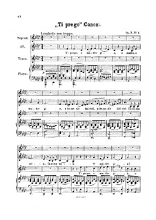 Zwei Kanons, Op.7: No.1 Ti prego by Friedrich Curschmann