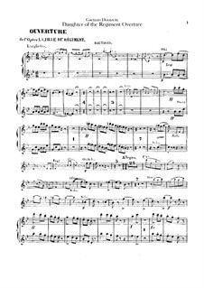 Die Regimentstochter: Ouvertüre – Oboenstimmen by Gaetano Donizetti