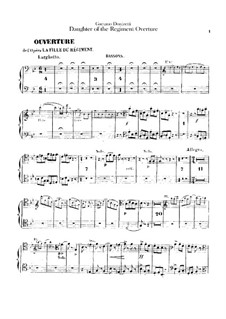 Die Regimentstochter: Ouvertüre – Fagottstimmen by Gaetano Donizetti