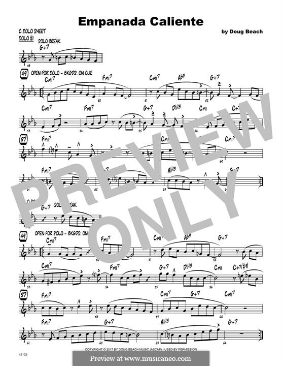 Empanada Caliente: Solo Sheet - Trumpet part by Doug Beach