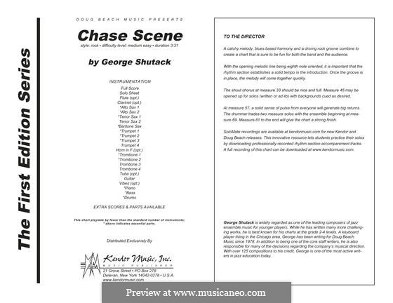 Chase Scene: Vollpartitur by George Shutack