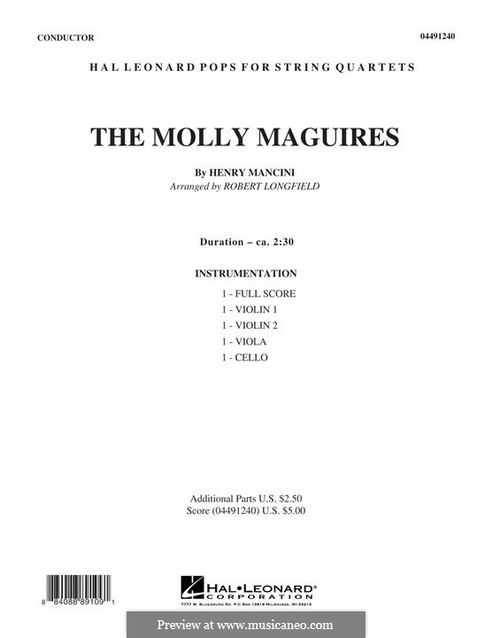 The Molly Maguires: For strings – Full Score by Henry Mancini