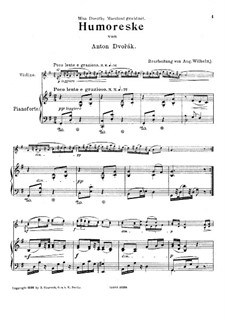 Nr.7 in Ges-Dur: Für Violine und Klavier by Antonín Dvořák