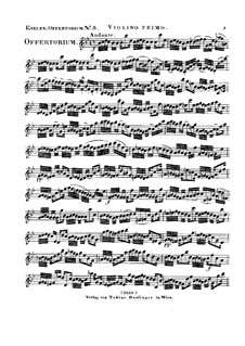 Reges Tharsis et insulae munera, HV 107: Violinstimme I by Joseph Eybler