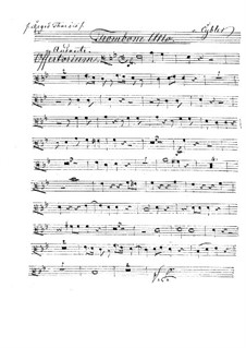 Reges Tharsis et insulae munera, HV 107: Trombone alto part by Joseph Eybler