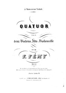 Streichquartett in D-Dur: Violinstimme I by François Fémy