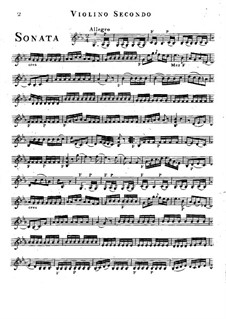Sonate (oder Trio) für zwei Violinen und Cello in Es-Dur: Violinstimme II by Festoni