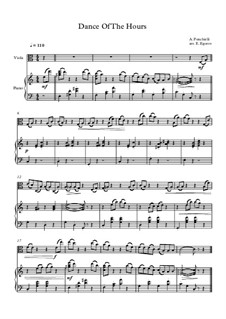 Dance of the Hours: Für Viola und Klavier by Amilcare Ponchielli