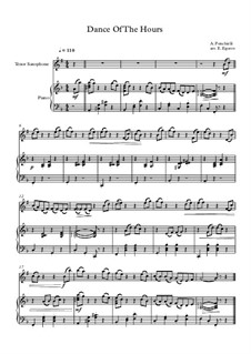 Dance of the Hours: Für Tenorsaxophon und Klavier by Amilcare Ponchielli