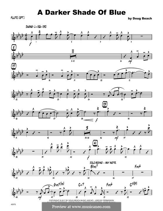 A Darker Shade of Blue: Flötenstimme by Doug Beach