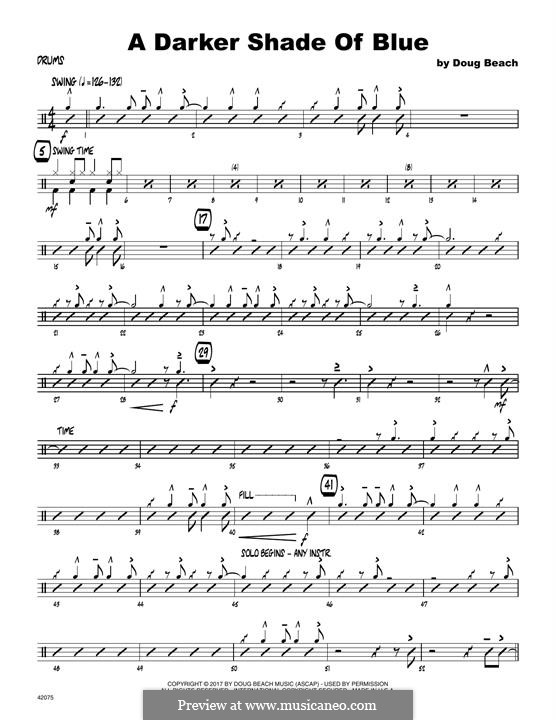 A Darker Shade of Blue: Drum Set part by Doug Beach