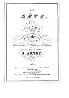 Le Rêve. Szene für Violine und Klavier, Op.6: Solostimme by Alexandre Joseph Artôt