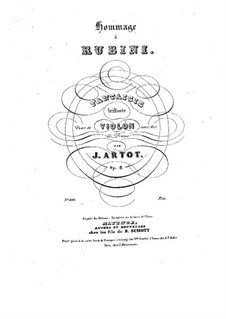 Hommage a Rubini. Fantasie brillante, Op.8: Solostimme by Alexandre Joseph Artôt