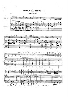 Hommage a Rubini. Fantasie brillante, Op.8: Partitur by Alexandre Joseph Artôt