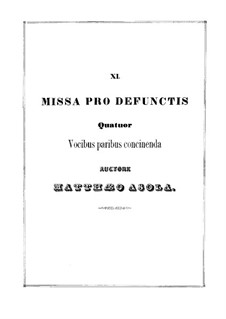 Eine Messe für die Toten: Eine Messe für die Toten by Giammateo Asola