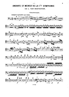 Fragmente: Teile II-III, für Klaviertrio – Cellostimme by Ludwig van Beethoven