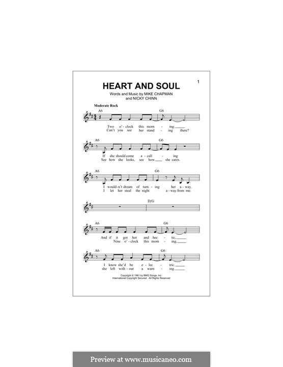 Heart and Soul (Huey Lewis and The News): Für Keyboard by Mike Chapman, Nicky Chinn