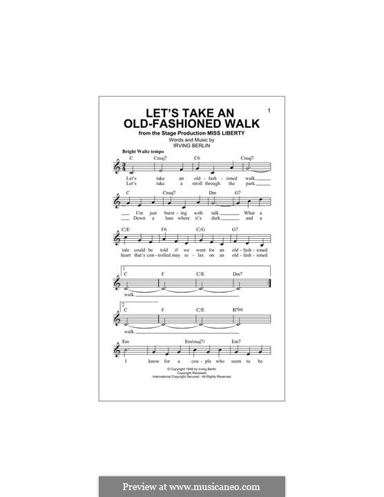 Let's Take an Old-Fashioned Walk: Für Keyboard by Irving Berlin