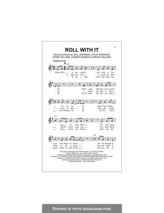 Roll with It: Für Keyboard by Brian Holland, Edward Holland Jr., Lamont Dozier, Steve Winwood, Will Jennings