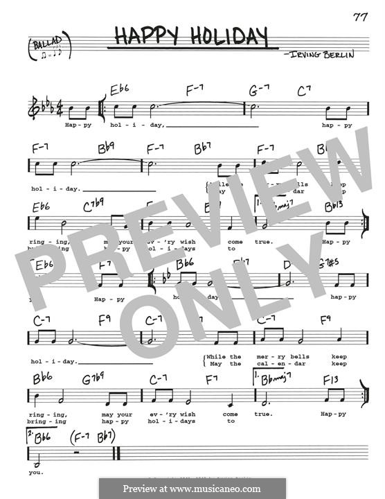 Happy Holiday: Melodische Linie by Irving Berlin